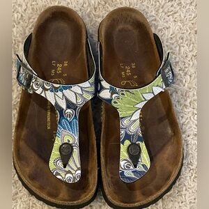 Birkenstock Papillio Gizeh Women's Sandal Women’s 7 Peacock Pattern